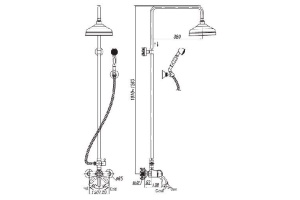 Душевая стойка Cezares Lira C CD 02 - 2