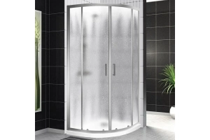 Душевой уголок BelBagno Uno 90х90 профиль хром стекло рифленое