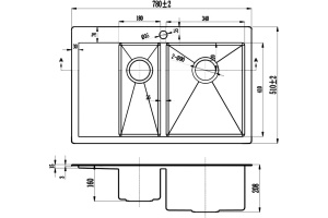 Мойка кухонная Zorg Inox R 5178-2-R - 2
