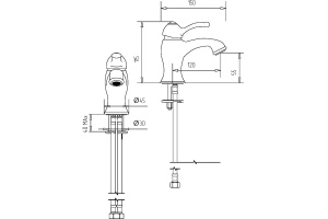 Смеситель для раковины Migliore Grazia 29689 бронза - 2