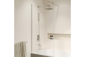 Шторка на ванну RGW Screens SC-051 80x150 профиль хром стекло прозрачное