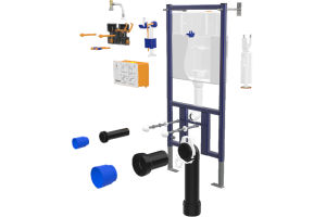 Система инсталляции для унитазов DIWO 4501 с кнопкой смыва 7323 черная матовая - 3