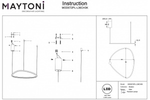 Подвесной светильник Maytoni Glint MOD072PL-L36CH3K - 2