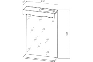 Зеркало Бриклаер Кантри 45 бежевый дуб - 3
