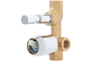 Смеситель для ванны с душем STWORKI Нарвик NR-02cr С ВНУТРЕННЕЙ ЧАСТЬЮ, встраиваемый, однорычажный, латунь, настенный, российский - 3