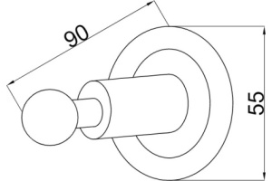 Крючок Boheme Murano crystal хром с красным - 2