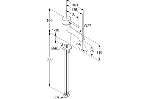 Смеситель Kludi Bozz для раковины, черный 382723976 - 3