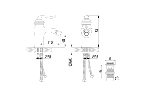 Смеситель для биде Lemark Brava золото (LM4708G) - 2