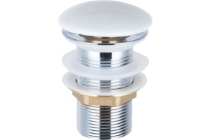 Донный клапан Vincea белый матовый