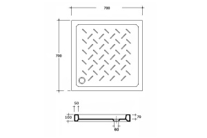Поддон для душа RGW Ceramics CR-099 90х90х10 - 2