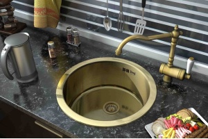 Мойка кухонная Zorg Inox Pvd SZR-450 bronze - 2