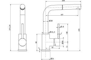 Смеситель Paulmark Kassel для кухонной мойки, черный Ka214311-308 - 3
