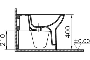 Биде напольное Vitra S20 (5509B003-0288) - 2