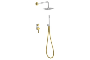 Душевой комплект Boheme Uno белый, золото (464-WG)