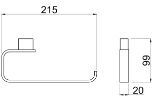 Полотенцедержатель Allen Brau Infinity 21.5 черный матовый - 2