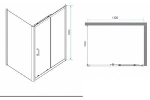 Душевой уголок RGW Passage PA-74B 130x100 профиль черный стекло прозрачное - 3