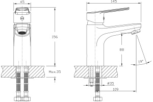 Смеситель Rush Balearic для раковины BA3935-11 - 2