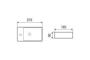 Раковина подвесная Weltwasser WW AISBACH 5092 MW L 37 белый (10000004646) - 2