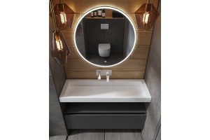 Тумба Armadi Art Flat Valessi Uno-S 120 подвесная черный матовый - 2