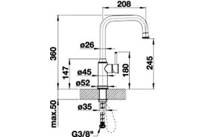 Смеситель Blanco Livia-S для кухонной мойки 521289  - 3