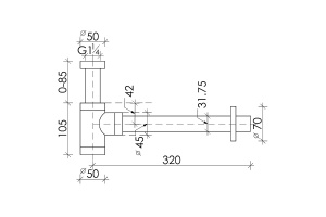 Сифон для раковины Ceramica Nova хром глянцевый - 2