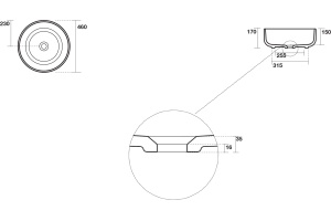 Раковина Kerasan Ciotola 430231 46 см, черная матовая - 3