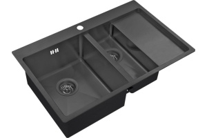Мойка кухонная Zorg Inox PVD 5178-2-L grafit
