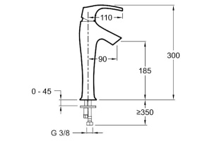 Смеситель Jacob Delafon Symbol E19774-CP для раковины - 3