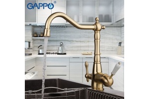 Смеситель для кухни с подключением фильтра питьевой воды бронза G4391-4 - 3