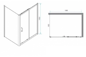 Душевой уголок RGW Passage PA-74B 130x90 профиль черный стекло прозрачное - 3