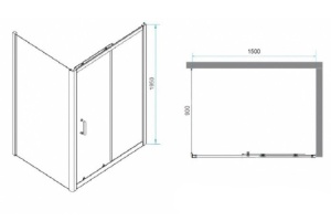 Душевой уголок RGW Passage PA-74B 150x90 профиль черный стекло прозрачное - 3