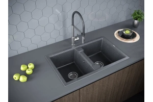 Мойка кухонная Paulmark Zwilling 81 графит - 3