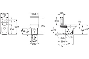 Чаша для унитаза-компакта Roca Dama-N 342787000 - 3