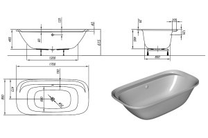Ванна акриловая Kolpa San Lux 170X85 белый - 3