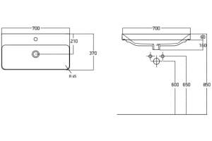 Раковина STWORKI 70 11070-KL - 2