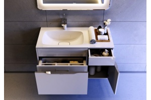 Мебель для ванной Aqwella 5 stars Malaga 90 L белая - 3
