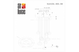 Подвесная люстра ST-Luce Montecelio SL6104.203.09 - 2