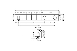 HG 15 357 600 ReinSelect Термостат на 4 потребителя (внешняя монтажная часть) - 2
