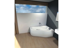Акриловая ванна Santek Ибица XL 160x100 см (1.WH11.2.037) - 2
