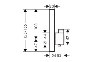 HG 15 763 340 ShowerSelect Термостат для 2х потребителей (внешняя монтажная часть) - 2