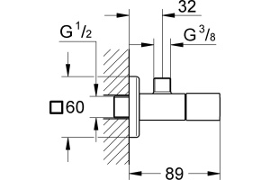 Вентиль Grohe Eurocube 22012000 - 2