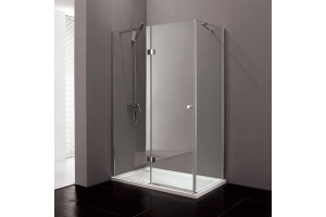 Душевой уголок Cezares Verona 100х80 хром стекло рифленое