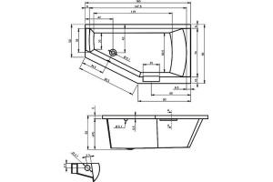 Акриловая ванна Riho Geta 160 L - 2