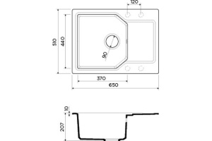 Мойка кухонная Omoikiri Yonaka 65-BE ваниль - 3