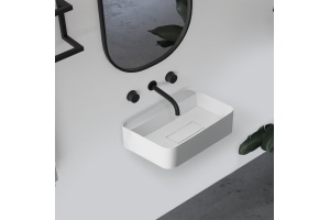 Раковина подвесная Abber Stein 50х40 белый матовый - 2