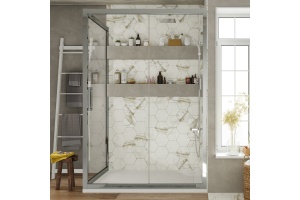 Душевой уголок STWORKI Эстерсунд DE019R80110200CH 110x80 см профиль хром глянец