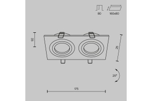 Встраиваемый светильник Maytoni Atom DL024-2-02B - 2