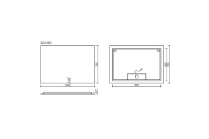 Зеркало Sancos Square 100х70 с подсветкой - 3