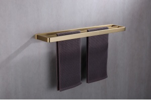 Полотенцедержатель двойной ABBER Westen золото матовый - 2