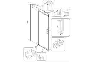 Душевая дверь Veconi Vianno 140, хром (VN74-140-01-C4) - 3